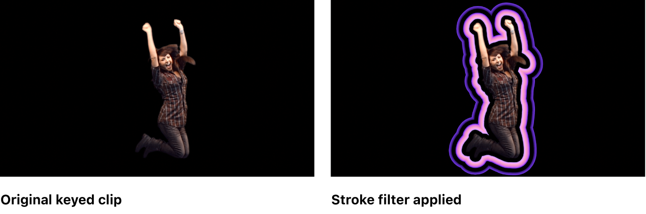 Canvas showing effect of Stroke filter