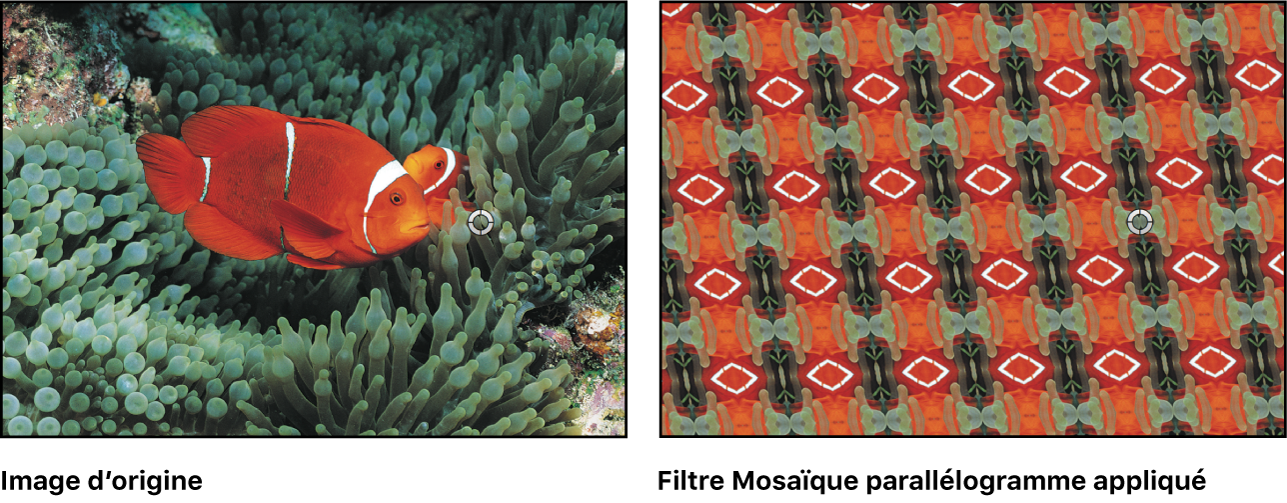 Canevas affichant l’effet du filtre Mosaïque parallélogramme