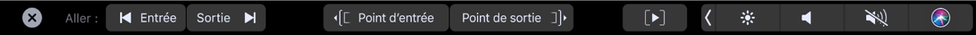 Options de synchronisation dans la Touch Bar