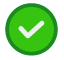 The white checkmark in green circle icon