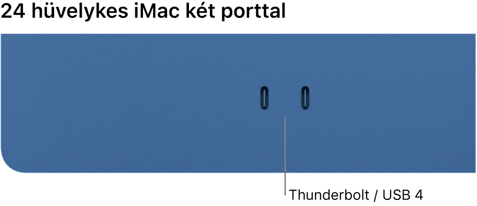 iMac két Thunderbolt- / USB 4-porttal.