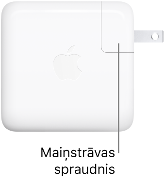 70 W USB-C strāvas adapters.