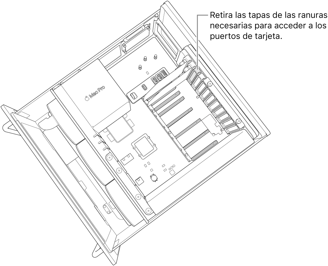 Se está retirando la cubierta de una ranura.