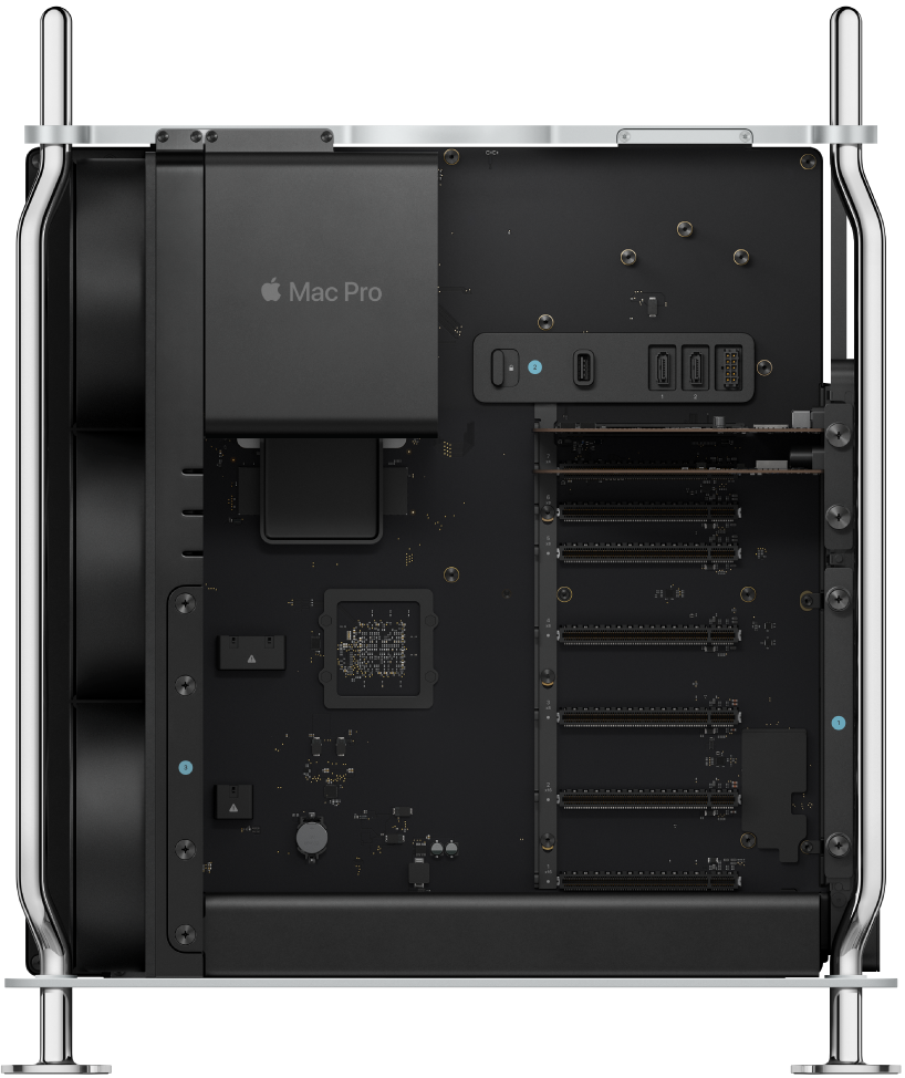 มุมมองภายในทาวเวอร์ของ Mac Pro