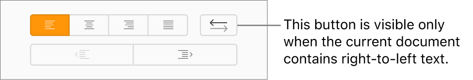 The Text Direction button in the Format sidebar.