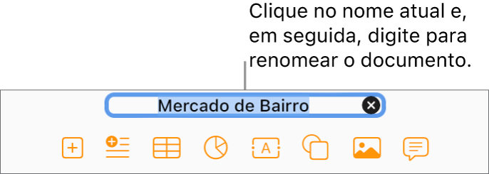 O nome atual do documento, Layout em Branco, selecionado na parte superior do documento.