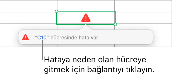 Hücre hatası bağlantısı.