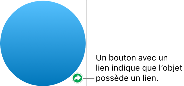 Un bouton de lien sur une figure.