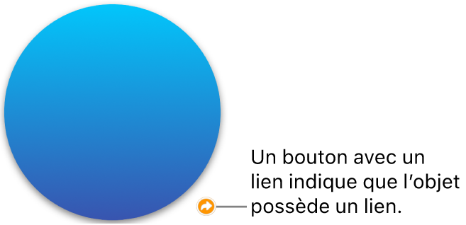 Un bouton de lien sur une figure.