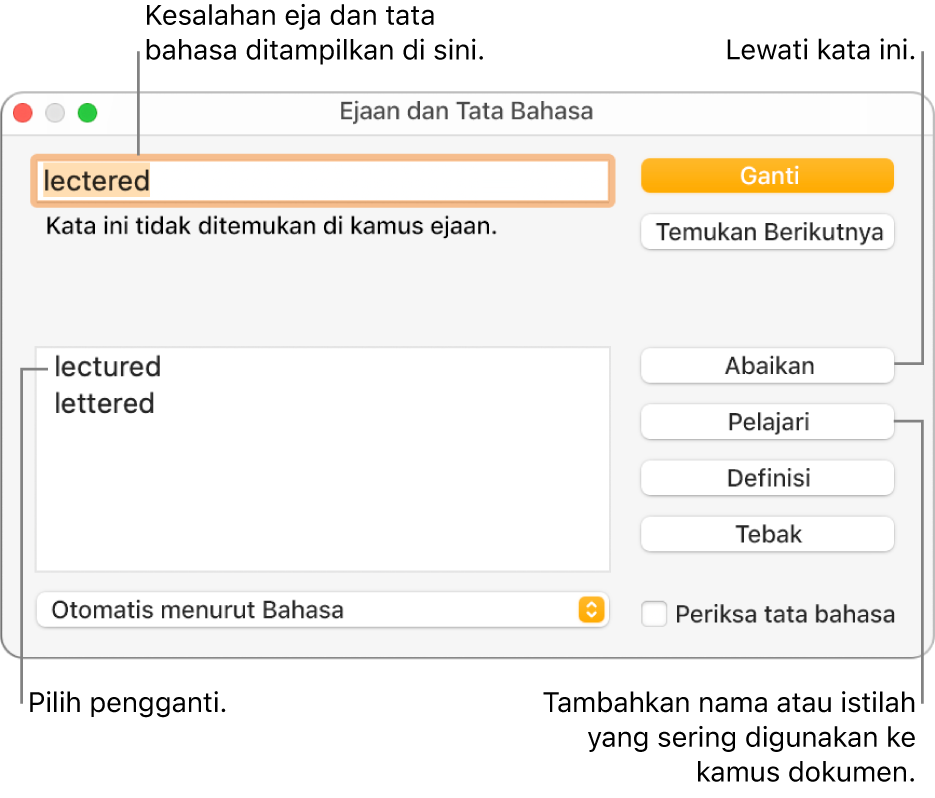 Jendela Ejaan dan Tata Bahasa.