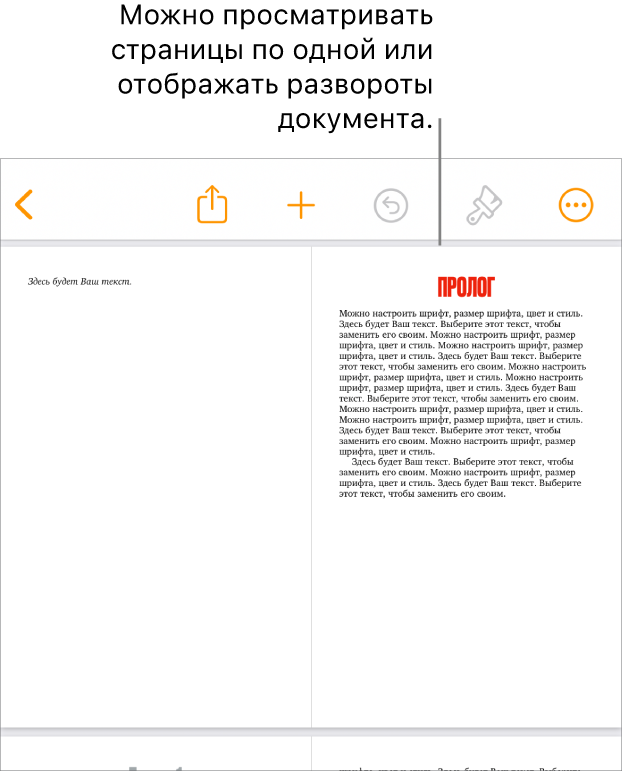 Документ, открытый в виде разворотов на две страницы.