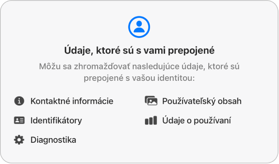 Časť hlavnej stránky obchodu Mac App Store zobrazujúca pravidlá ochrany súkromia vývojára vybratej apky.