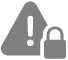 triangle with exclamation point and lock