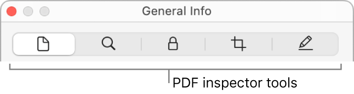 The PDF inspector tools.