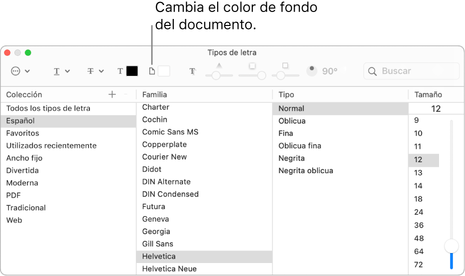 Cambia el color de fondo de tu documento.