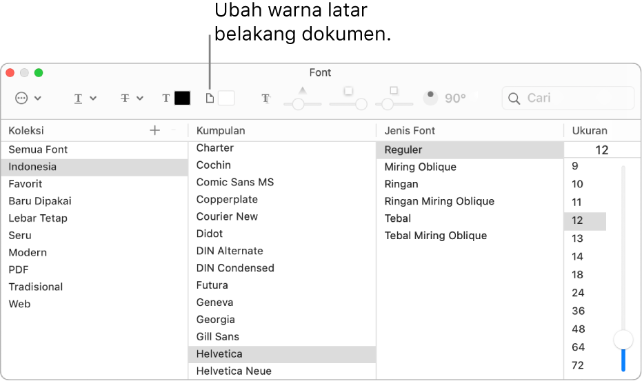 Ubah warna latar belakang dokumen Anda.