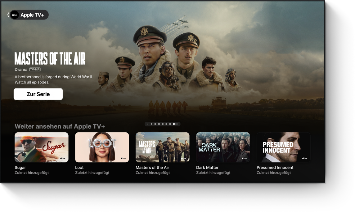 Die Apple TV+ App wird angezeigt.