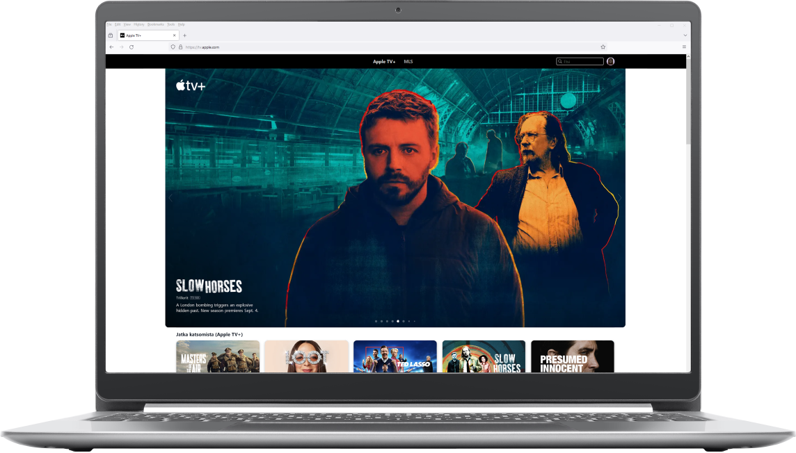Apple TV -verkkosivusto selaimessa