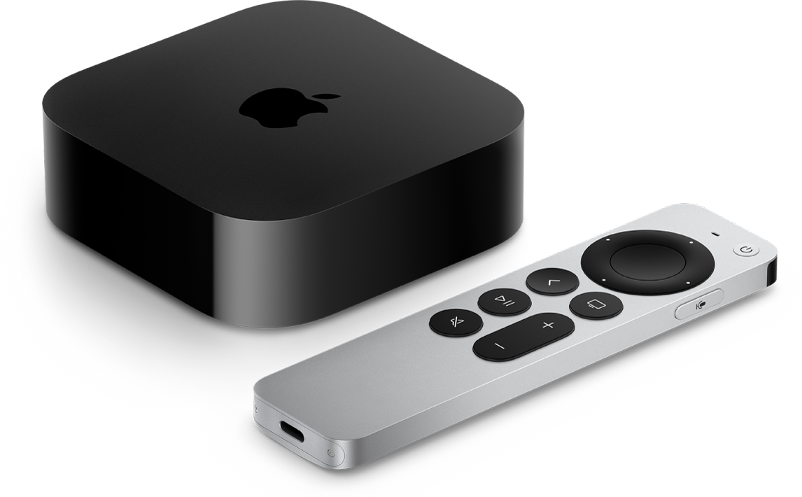 Показано Apple TV і Siri Remote