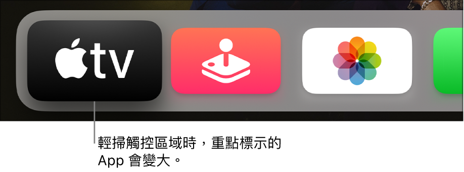 主畫面上已重點標示的 App