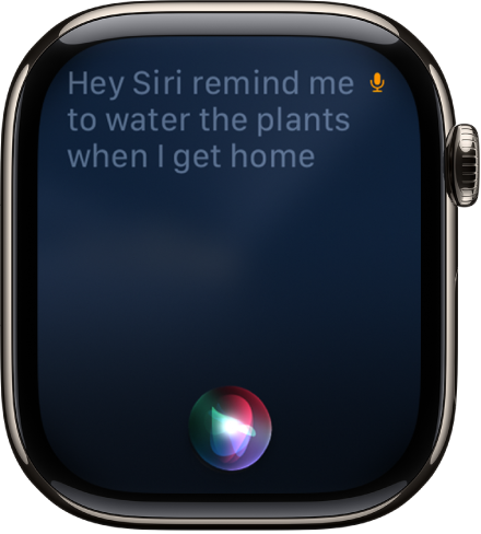 شاشة Siri تعرض طلبًا لتعيين تذكير.