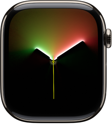 The Unity Lights watch face showing the current time in the center of the screen.