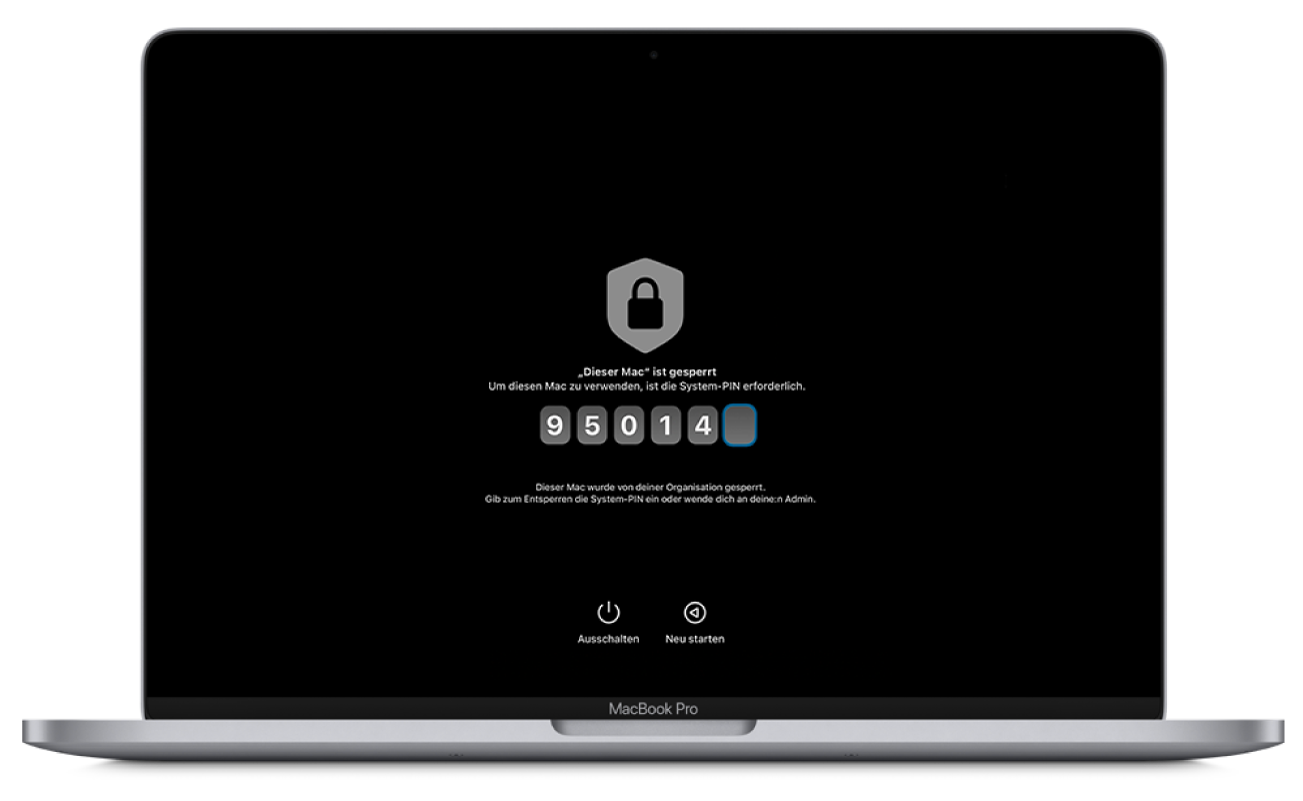 Mac mit gesperrtem recoveryOS.