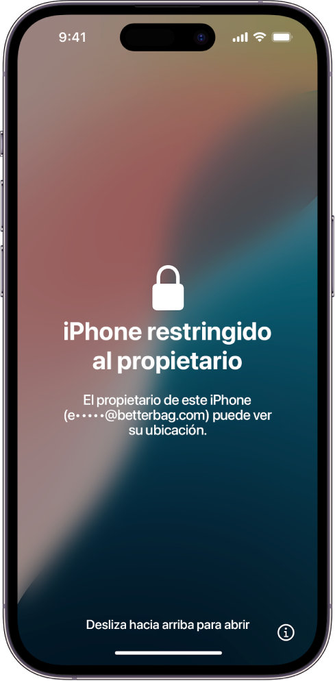 El bloqueo de activación en un iPhone que está bloqueado por su propietario.