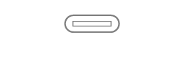 Thunderbolt 3- (USB-C), Thunderbolt/USB 4-, Thunderbolt 4- (USB-C) og Thunderbolt 5-port (USB-C)