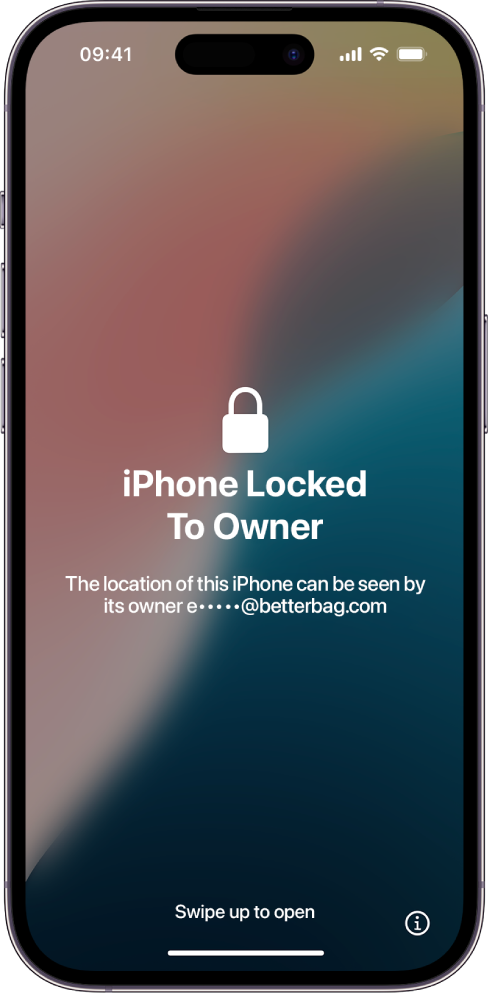 Activation Lock on an iPhone which was locked by the owner.