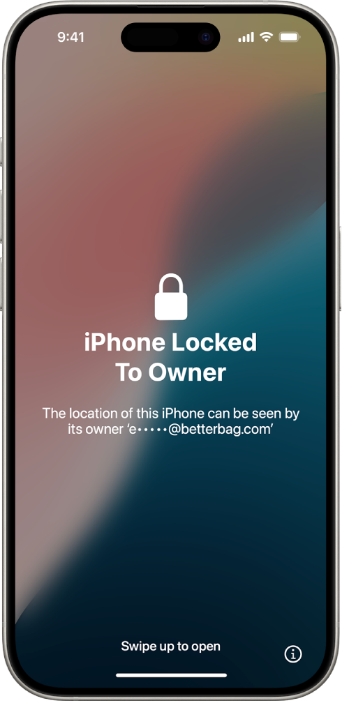 Activation Lock on an iPhone which was locked by the owner.