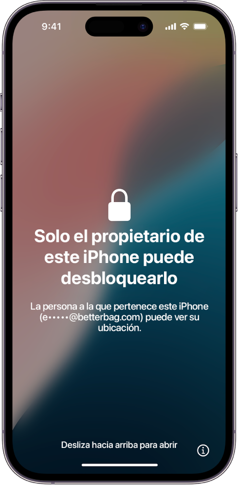 Bloqueo de activación en un iPhone bloqueado por el propietario.