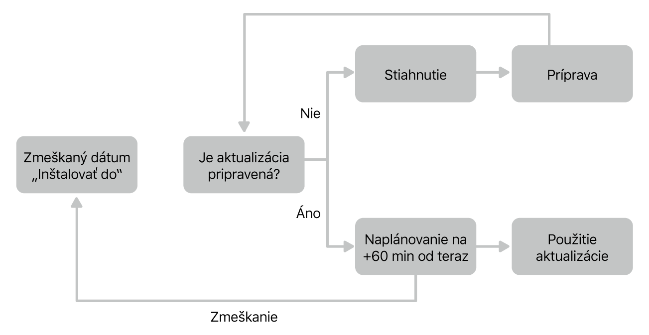 Diagram softvérovej aktualizácie.