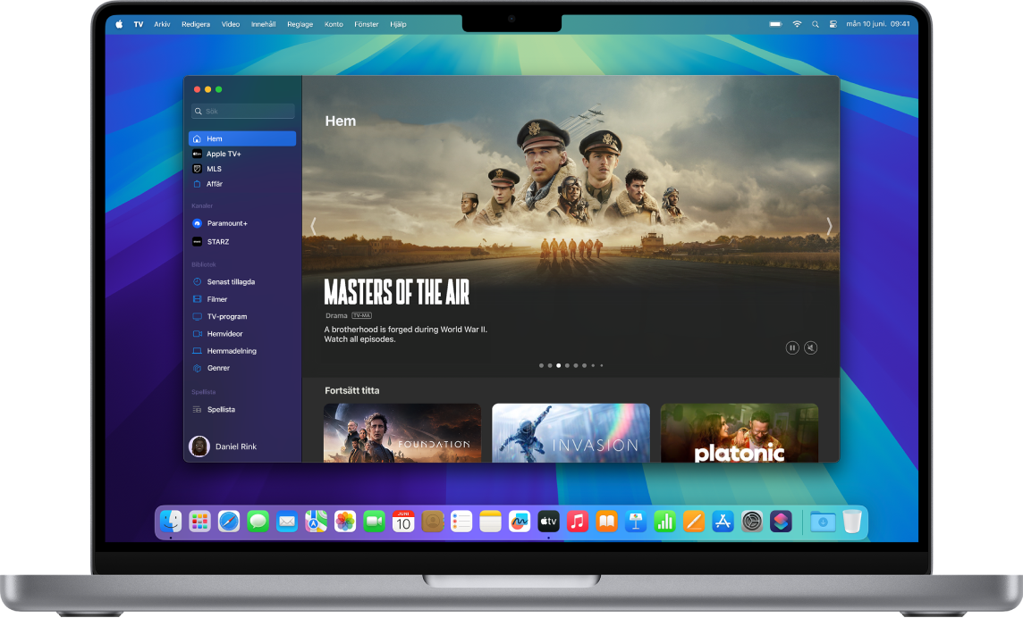 En Mac visar Apple TV-appen