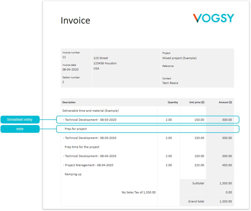 invoice sample layout 02