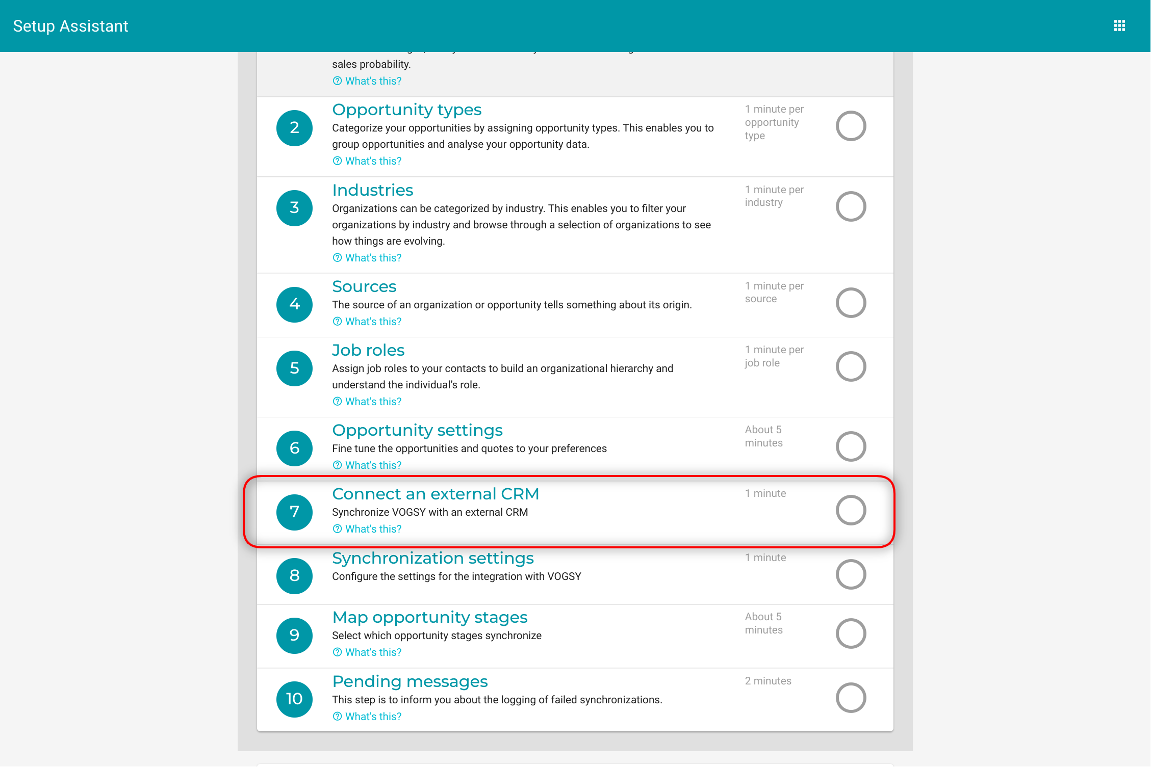 zoho int setup