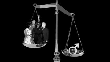 symbolic representation of gender equality using scales