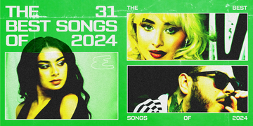 graphic promoting the best songs of 2024