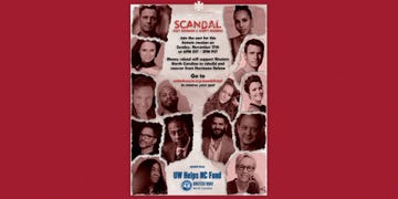 announcement for a cast reunion and script reading of scandal benefiting recovery efforts