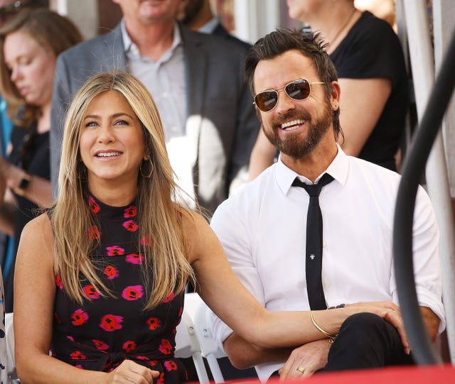 hollywood, ca   july 26  jennifer aniston and justin theroux attend the ceremony honoring jason bateman with a star on the hollywood walk of fame held on july 26, 2017 in hollywood, california  photo by michael tranfilmmagic