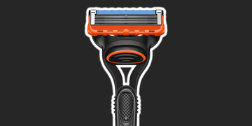 razor with a multiblade head and ergonomic handle