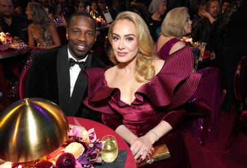 rich paul and adele, 65th grammy awards