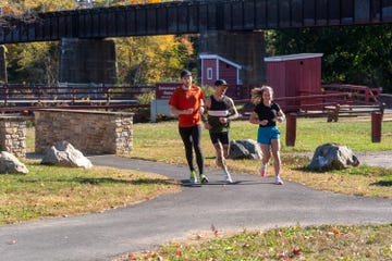 group of runners participating in an outdoor jogging activity