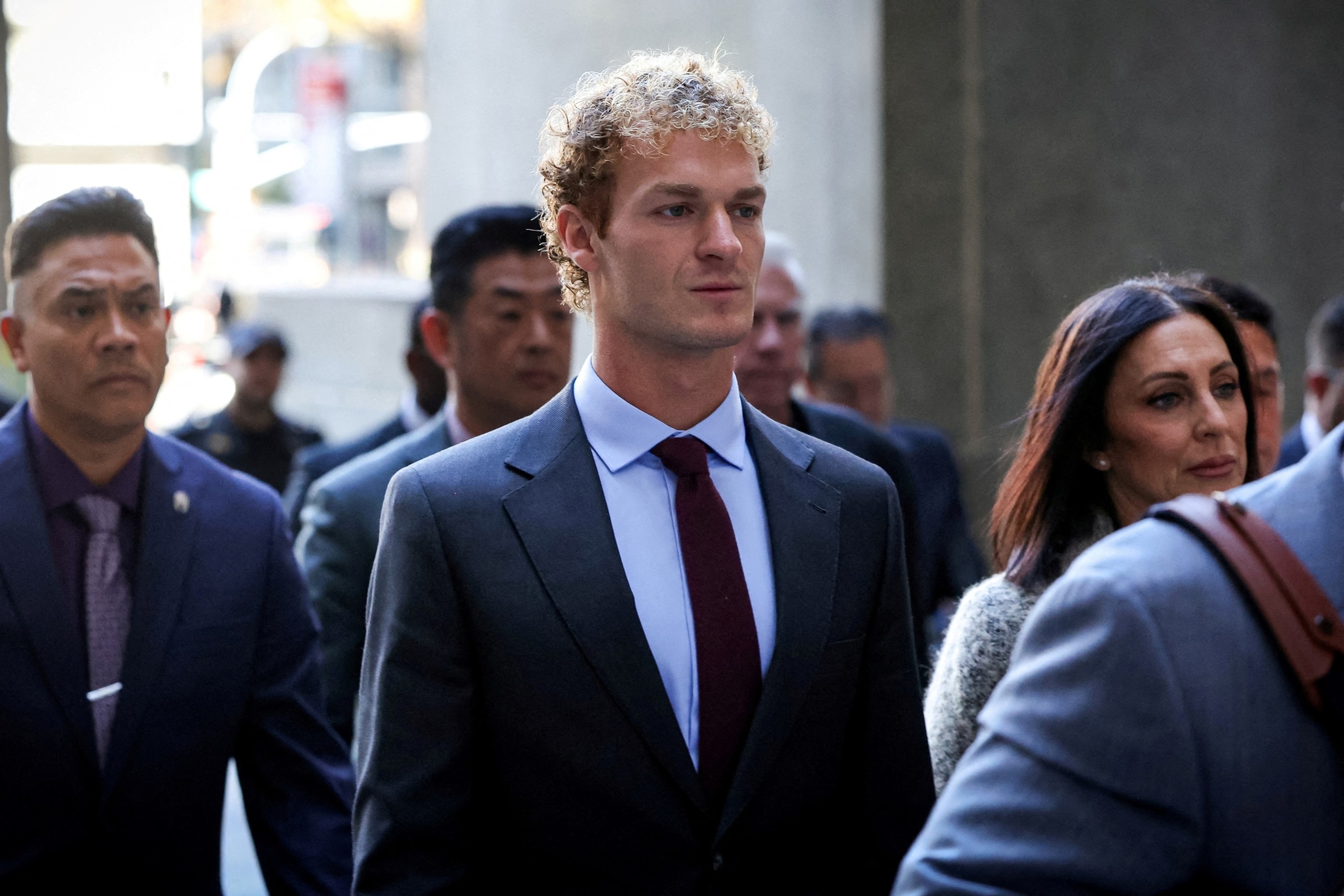 PHOTO: Daniel Penny arrives at the Manhattan Criminal Court for his trial for the death of Jordan Neely in New York City, November 19, 2024.