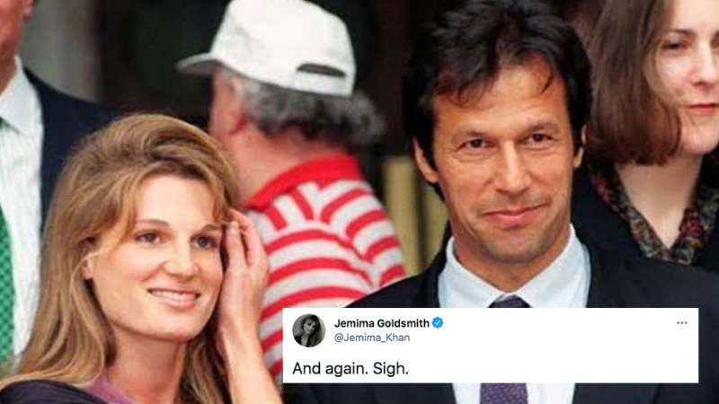 Jemima Goldsmith reacts to PM Imran's latest statement on rape with a sigh