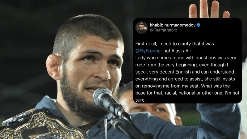 Internet outraged after MMA champion Khabib Nurmagomedov removed from flight