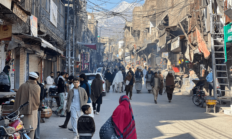 A view of the marketplace in Parachinar.