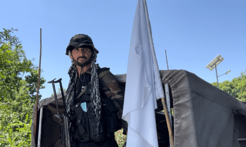 A security official on guard.