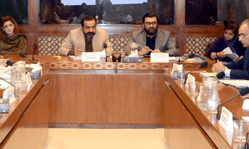 Senator Umar Farooq presides over a meeting of the Senate Standing Committee on Petroleum, in Islamabad on Dec 19, 2024. — Senate website