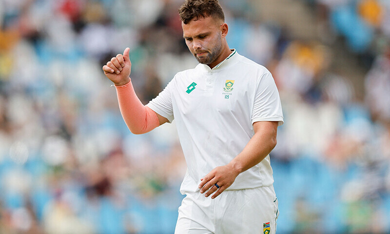 South Africa’s Dane Paterson gestures during the first day of the first cricket Test match between South Africa and Pakistan at SuperSport Park in Centurion on December 26. — AFP